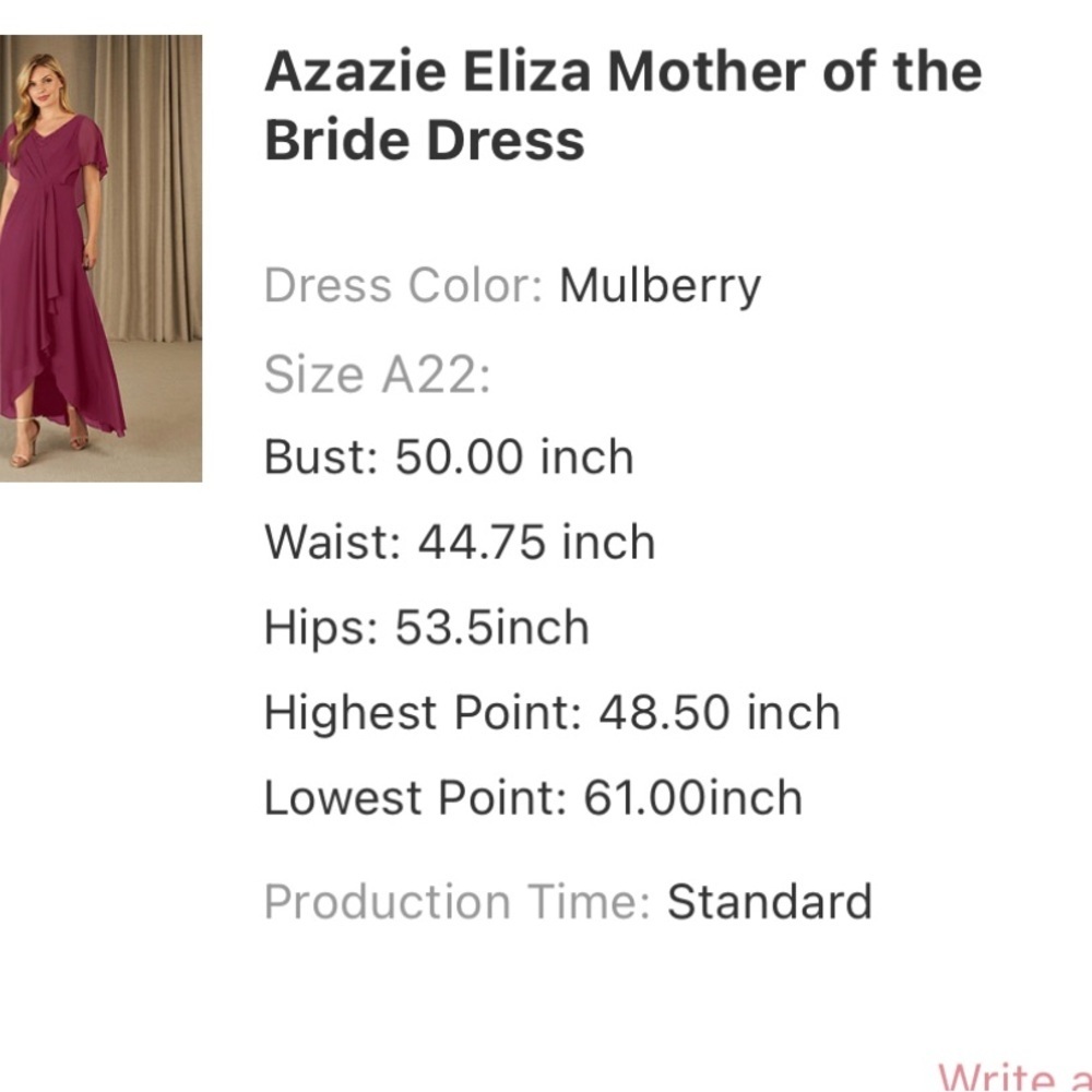 Azazie Eliza Dress in Mulberry - Picture 9 of 9